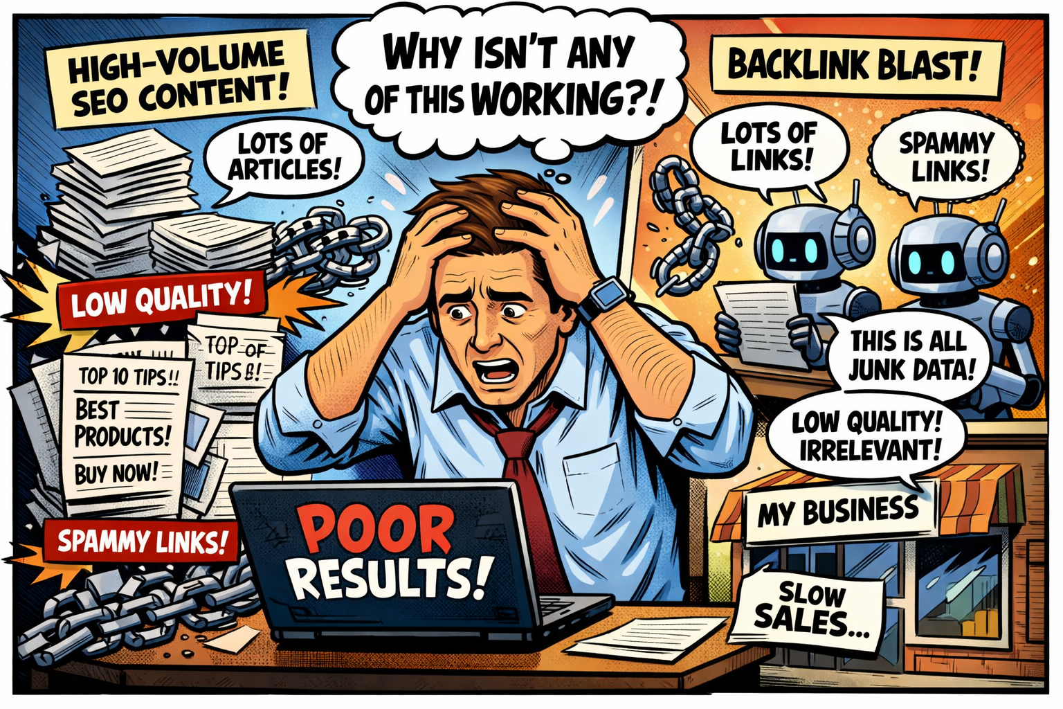 Business Owner Discovers LowQuality AI Generated SEO Content Fails