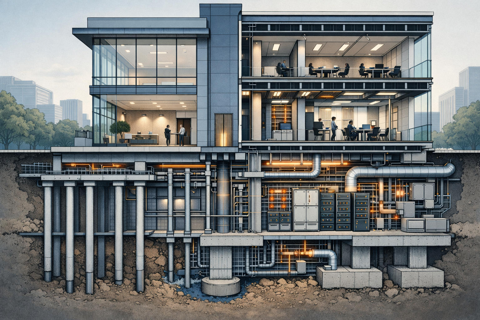 Modern Building Infrastructure CrossSection-1