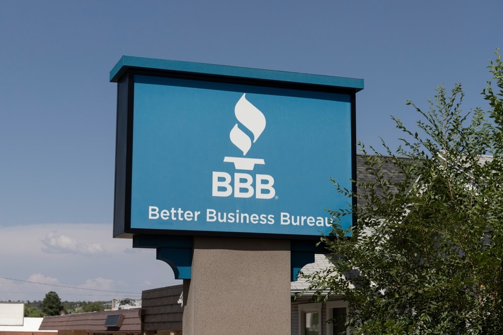 BBB local office sign