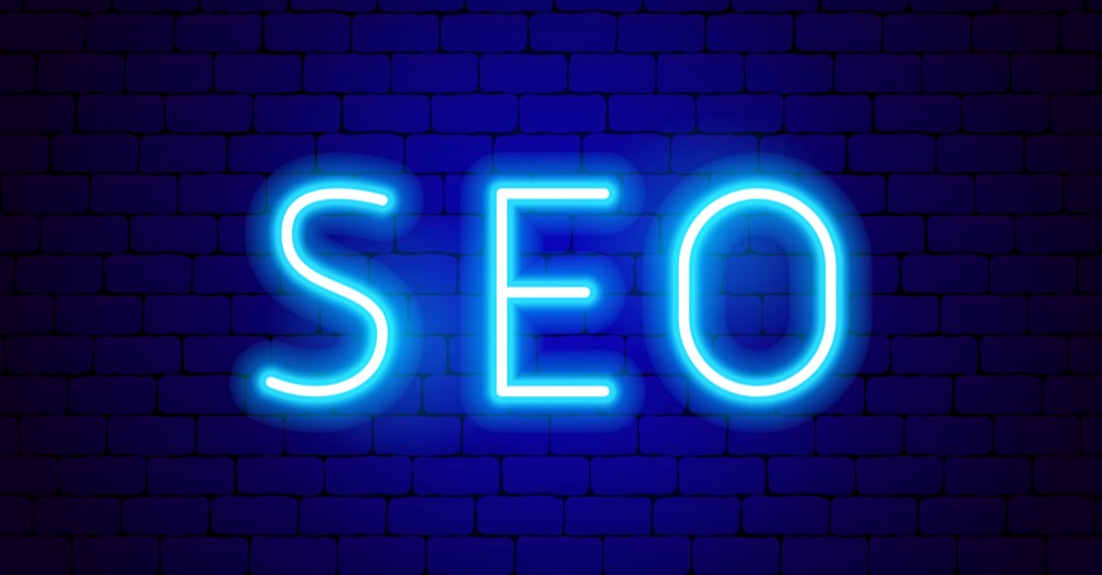 Neon SEO Trust Signals Sign